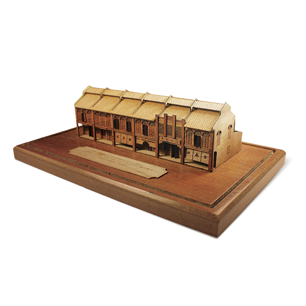3-D Miniatures  - Old Shophouses No 5-17 Chinatown