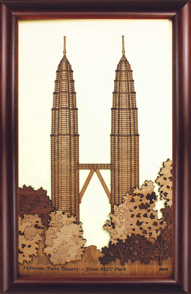 2-D Art Pieces - Petronas Twin Towers from KLCC PARK