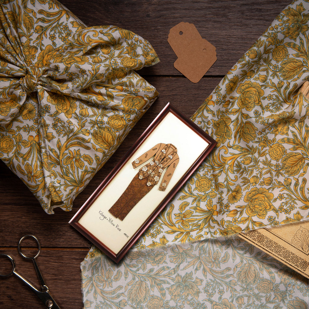 2-D Art Pieces  - Kebaya: Yellow Rose