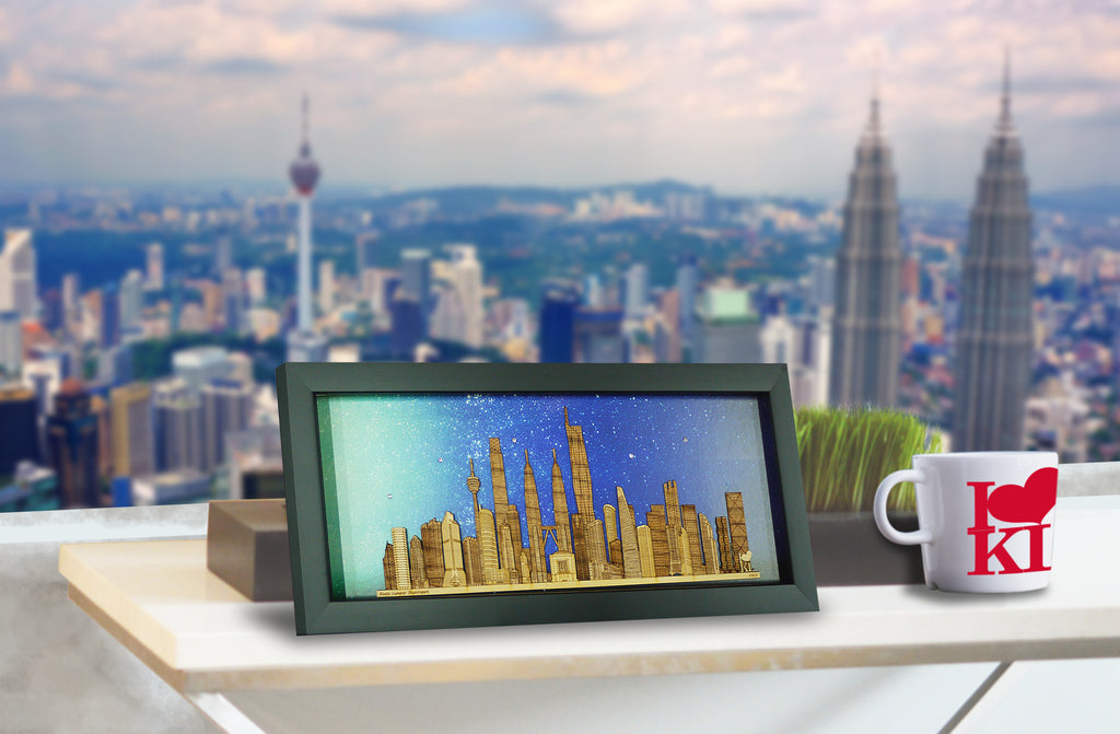 Kuala Lumpur Skyscrapers Collection 2019 design art piece home office decoration wood veneer wedding business corporate gift premium luxury hand-made present