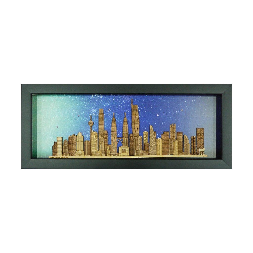 Kuala Lumpur Skyscrapers Collection 2019 design art piece home office decoration wood veneer wedding business corporate gift premium luxury hand-made present