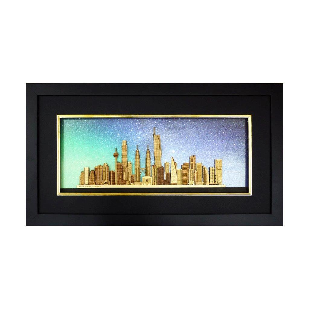 Kuala Lumpur Skyscrapers Collection 2019 design art piece home office decoration wood veneer wedding business corporate gift premium luxury hand-made present