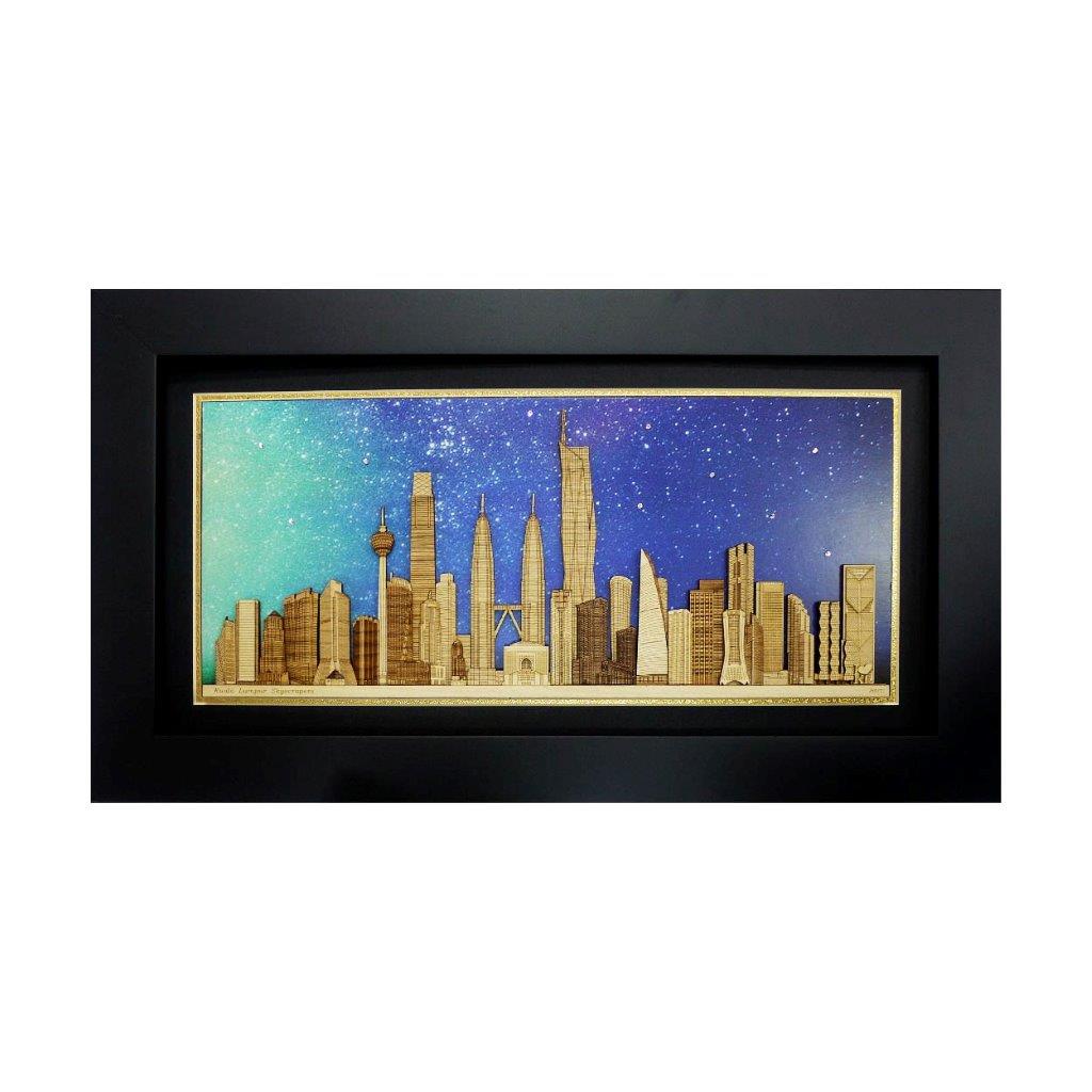 Kuala Lumpur Skyscrapers Collection 2019 design art piece home office decoration wood veneer wedding business corporate gift premium luxury hand-made present