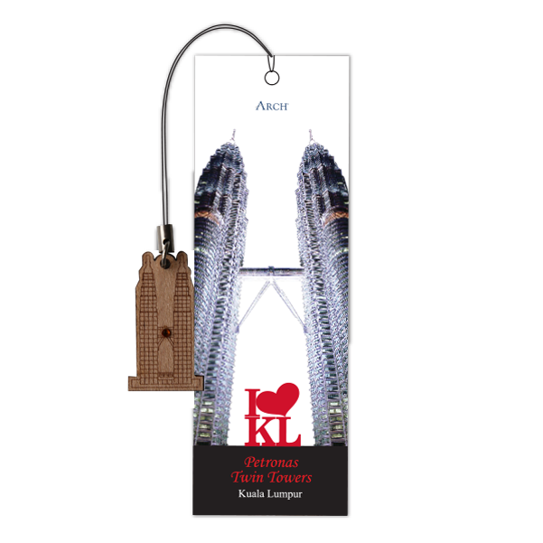 Wood Veneer Bookmarks - Petronas Twin Towers - Charm
