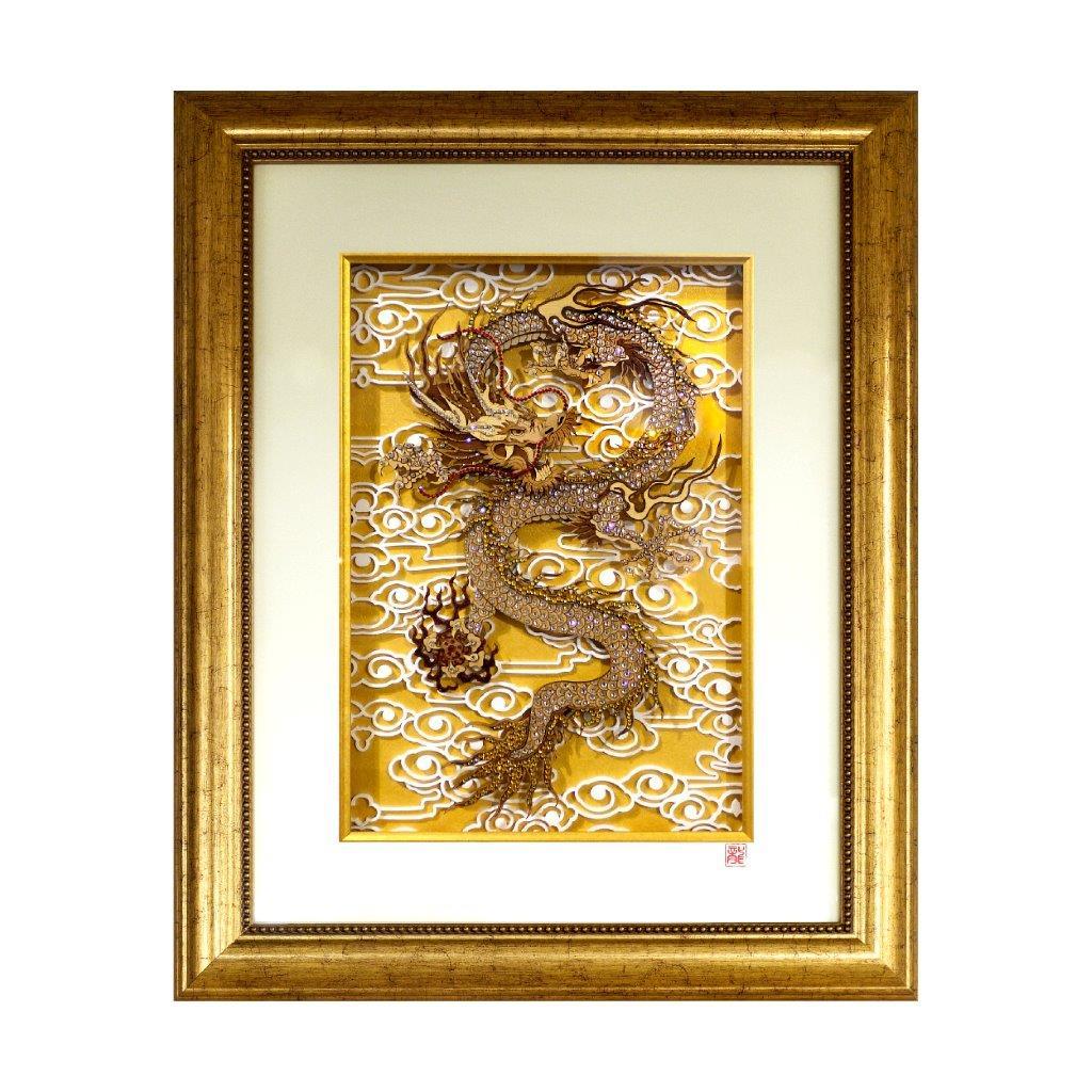 2-D Art Pieces - Prosperity Dragon with Swarovski Element – ARCH