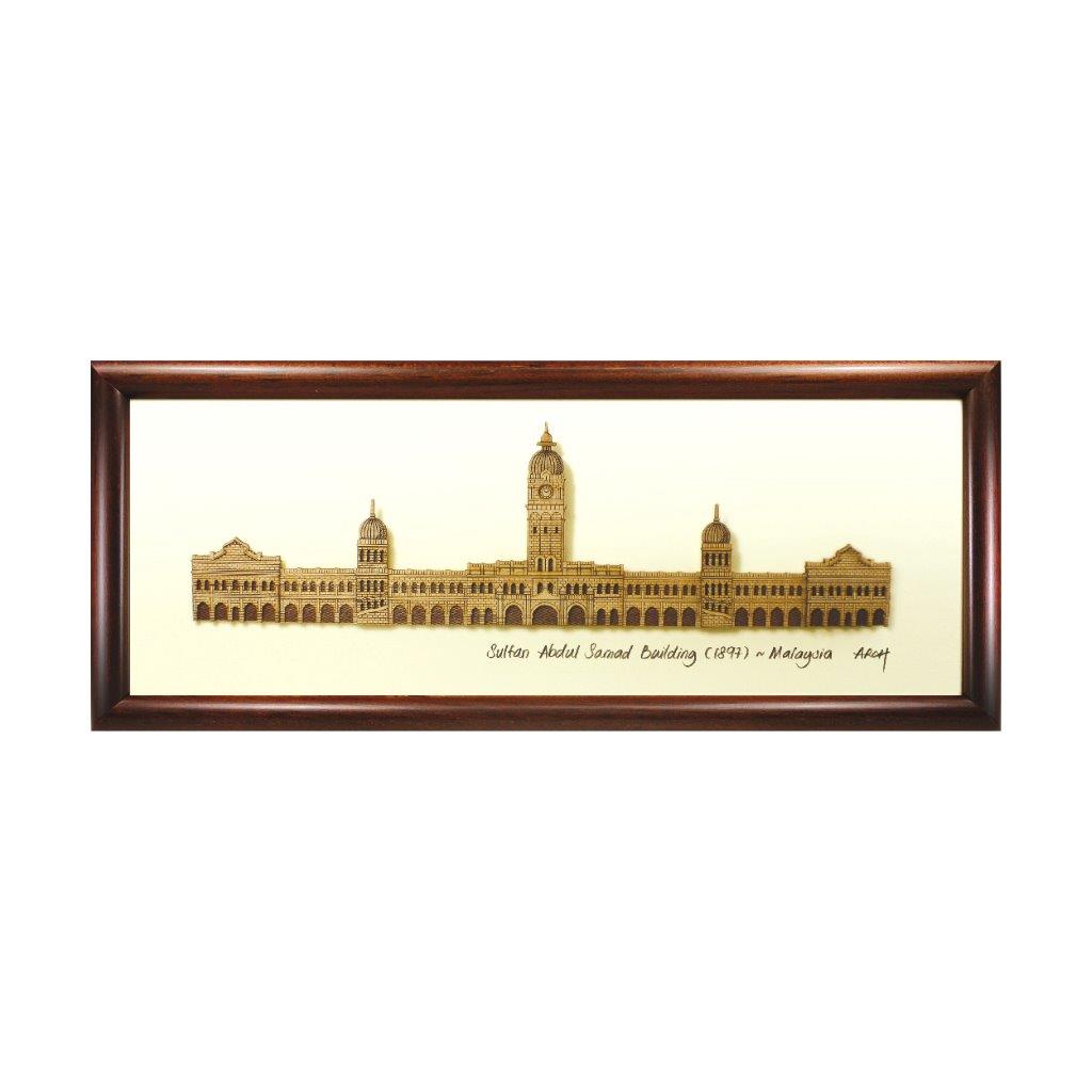 Sultan Abdul Samad Building heritage design art piece home office decoration wood veneer wedding business corporate gift premium luxury hand-made present