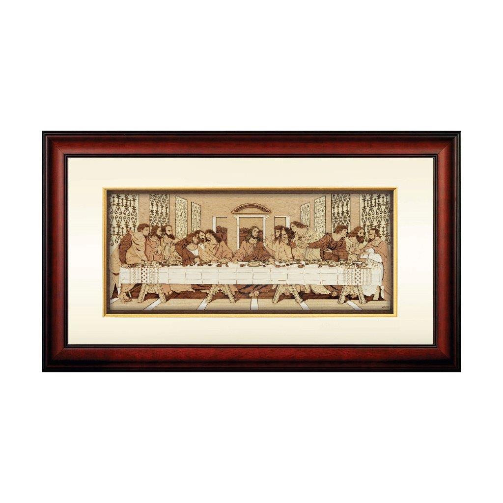 The Last Supper christian Leonardo da Vinci design art piece home office decoration wood veneer wedding business corporate gift premium luxury hand-made present painting